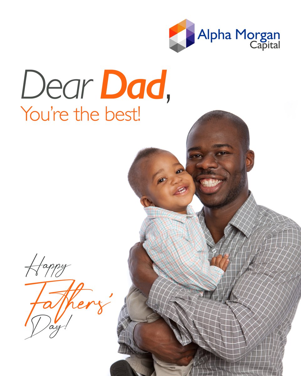 We celebrate the men who lead with love, guide with wisdom, and inspire by example, because true leadership begins at home. 
Thank you for your presence, love and the legacy you building every day.

 Happy Father’s Day ! 👨 👔 

#AlphaMorganCapital #GrowingYourWealth #FathersDay