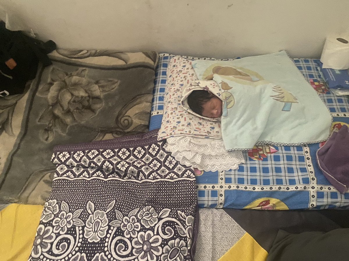 hemaalsabea's tweet image. My baby Ali… it’s the third day since you were born, and you haven’t had a single drop of milk.

Forgive me, my son… forgive my weakness, my helplessness — that I couldn’t even provide you with a single can of milk.

Even your mother’s milk is not enough… she is hungry herself…