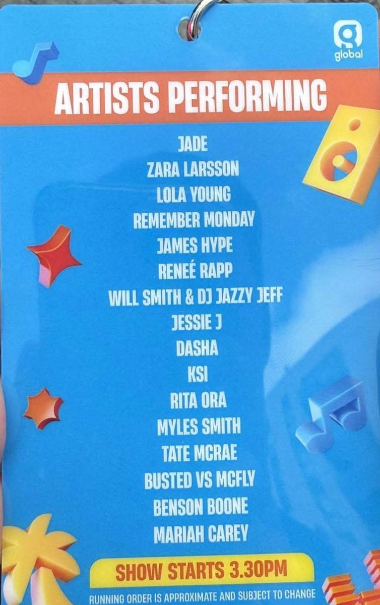 JessicaJ_03's tweet photo. Summertime ball line up order!!!!! #summertimeball #CapitalSTB https://t.co/GaXMxva0RW