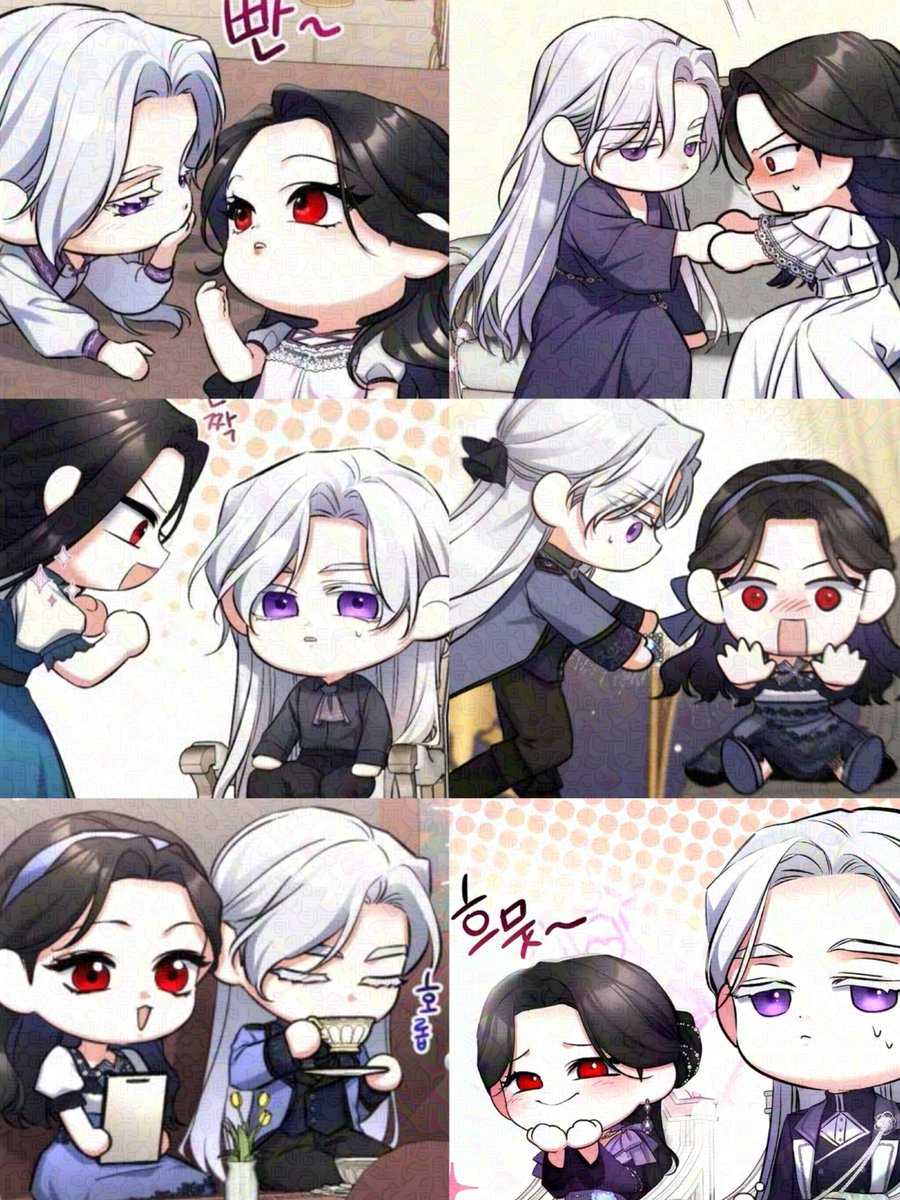 icesubo's tweet image. i love how round and cute chibi cael and hestia look 😭