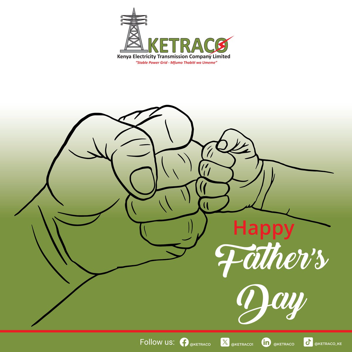 KETRACO1's tweet image. To all the fathers who provide strength, guidance, and support for their families and communities, #TeamKETRACO extends its warmest wishes this Father's Day. We salute you today and every day! #HappyFathersDay2025 #KETRACO