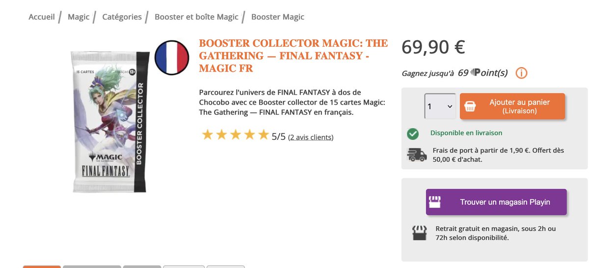 La honte sur vous <a href="/Playin_by_MB/">Playin</a> 

Mettre les box en sold out pour les revendre à 840 euros à l'unité, vraiment une attitude indigne d'un magasin de TCG aussi connu que vous.

Vous allez gagner peut être quelques euros en plus mais vous perdez tout le respect que j'ai pour vous.