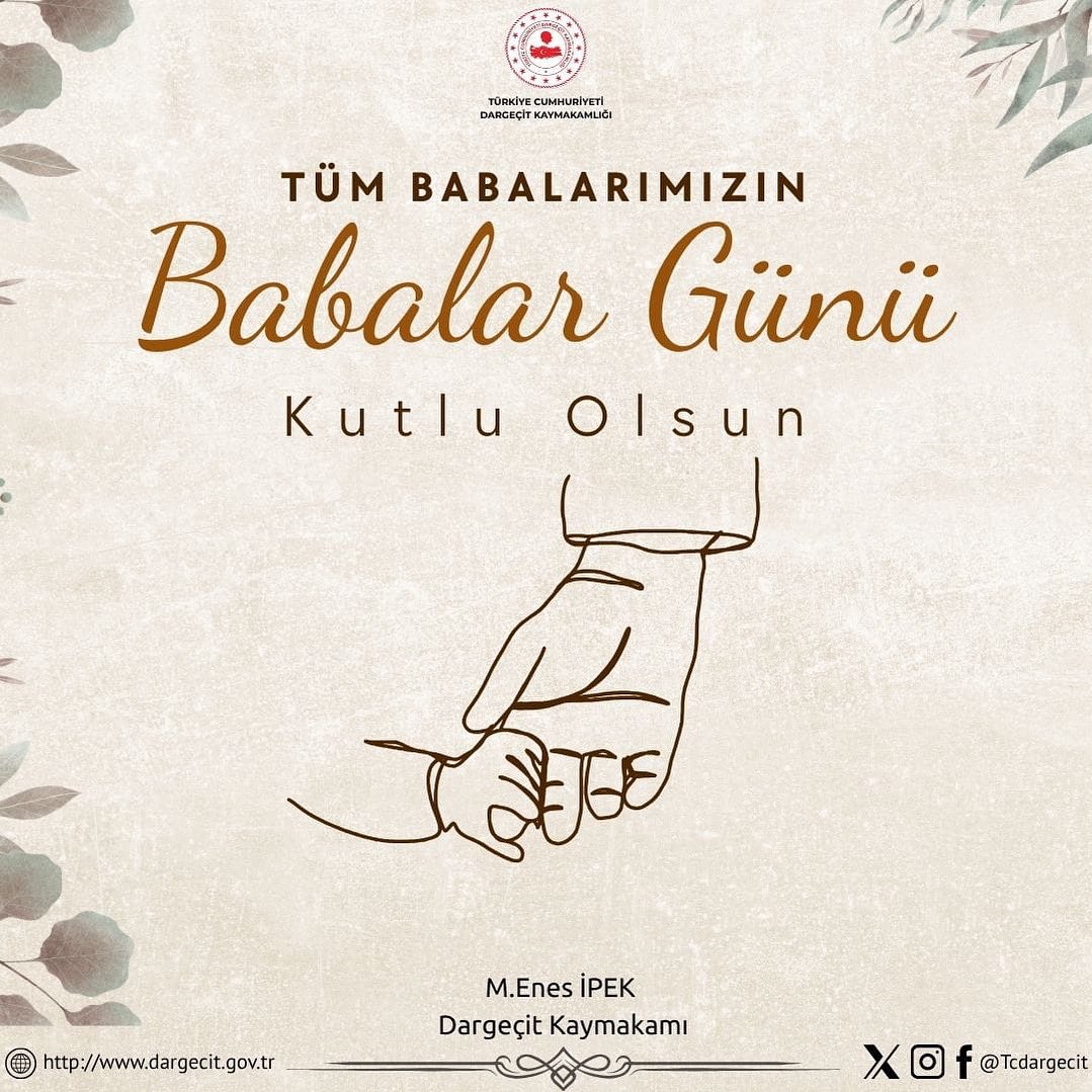 Başta emanet-i aziz, şehitlerimizin kıymetli babaları olmak üzere, hayatın yükünü sessizce omuzlayan tüm babalarımızın babalar gününü kutlarım.
