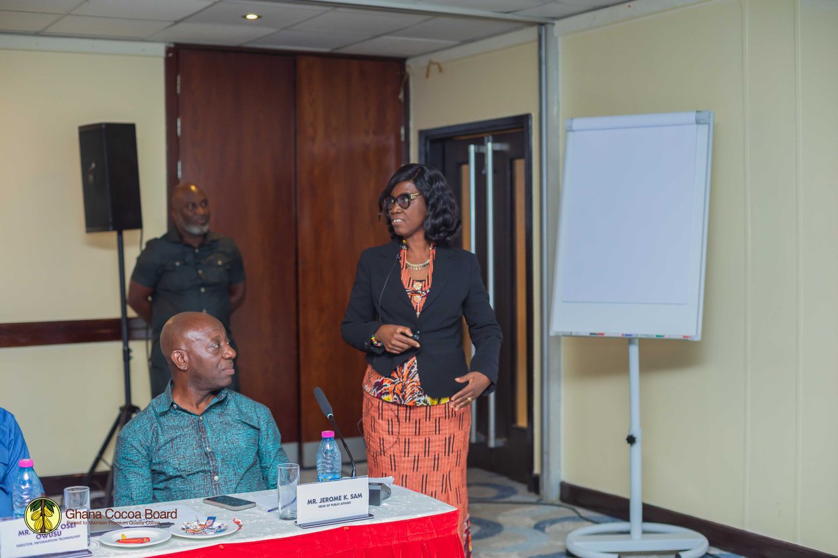 ghcocobod's tweet photo. 1/2 COCOBOD has concluded a two-day retreat with its Board, aimed at providing updates on departmental, unit, and subsidiary operations. The goal: foster appreciation of the organization’s direction and encourage stronger governance.
#COCOBOD #BoardWorkshop #GhanaCocoa https://t.co/zkY5d1TB08