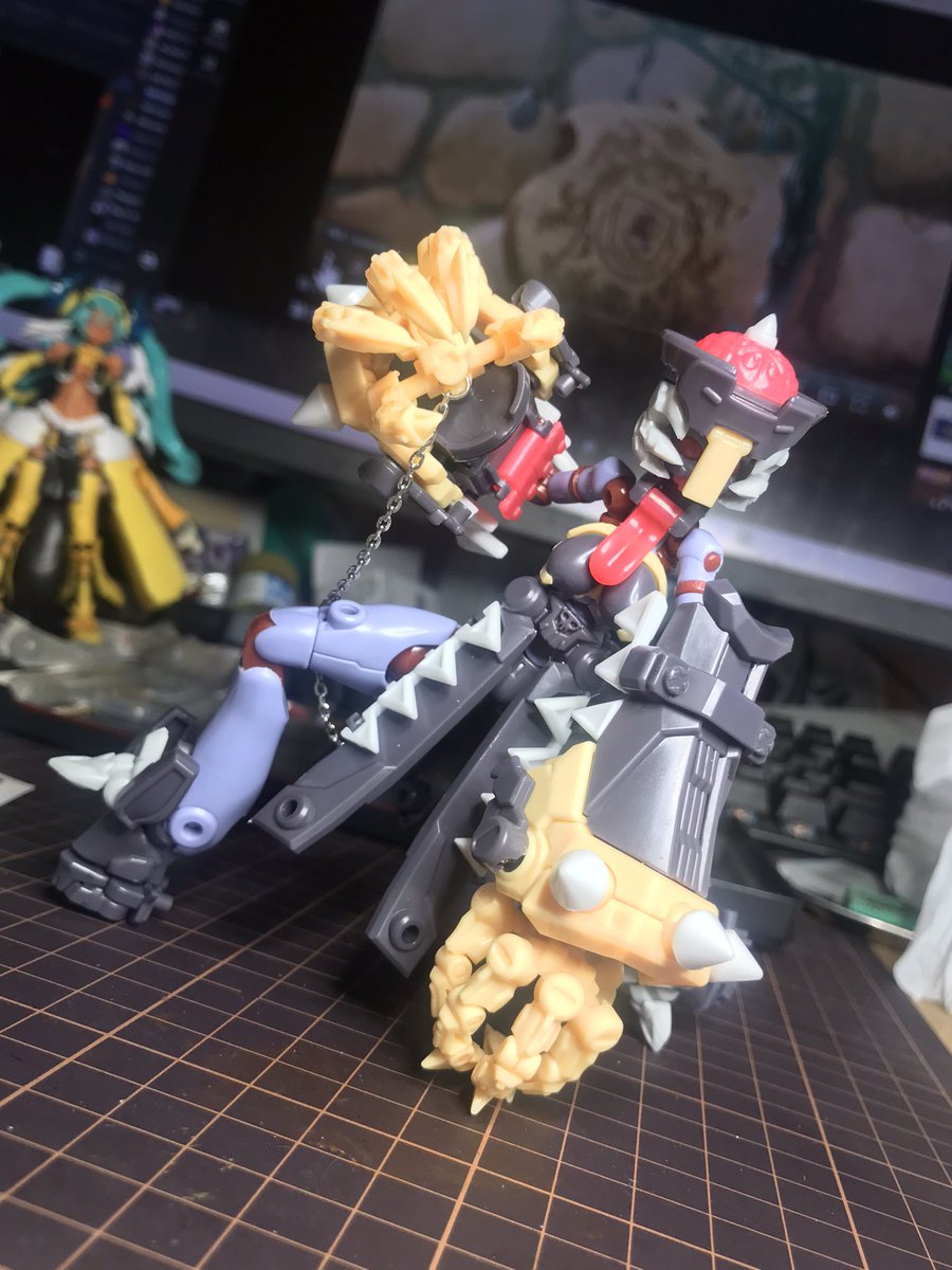 Quankai Studio QK-JS-001ゾンビアーマーセット。
なんとかゾンビアーマーも完成。
ゾンビと言うかキョンシーだと思うけど、キョンシーがデカい爪付けてるのってカプコンの格ゲーの影響か？（笑）

 #1dayモデリングT製作会20250614 #完成