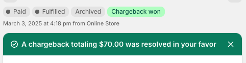 Three months later, a successful win on fraudulent chargeback feels like a Christmas gift received a