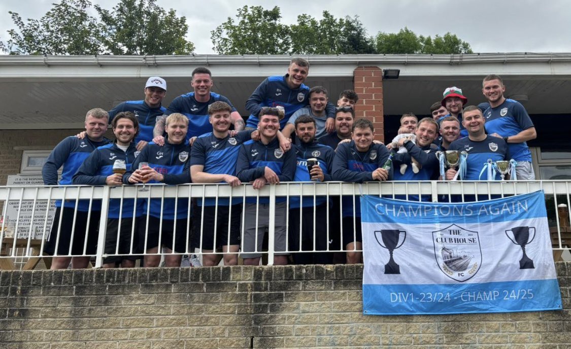 First of 2 entrants today is entrant 1️⃣5️⃣ Clubhouse from the Rotherham &amp; District Sunday League 

Back to back divisional champions saw them promoted to the Premier Division for the upcoming 25/26 season. 

First time entrants in the Mont