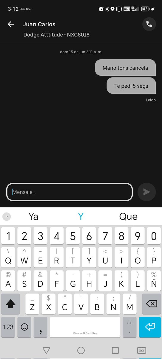SorenLitch's tweet photo. @Uber_MEX que paso aqui mano? https://t.co/YQEeS9Dnnc