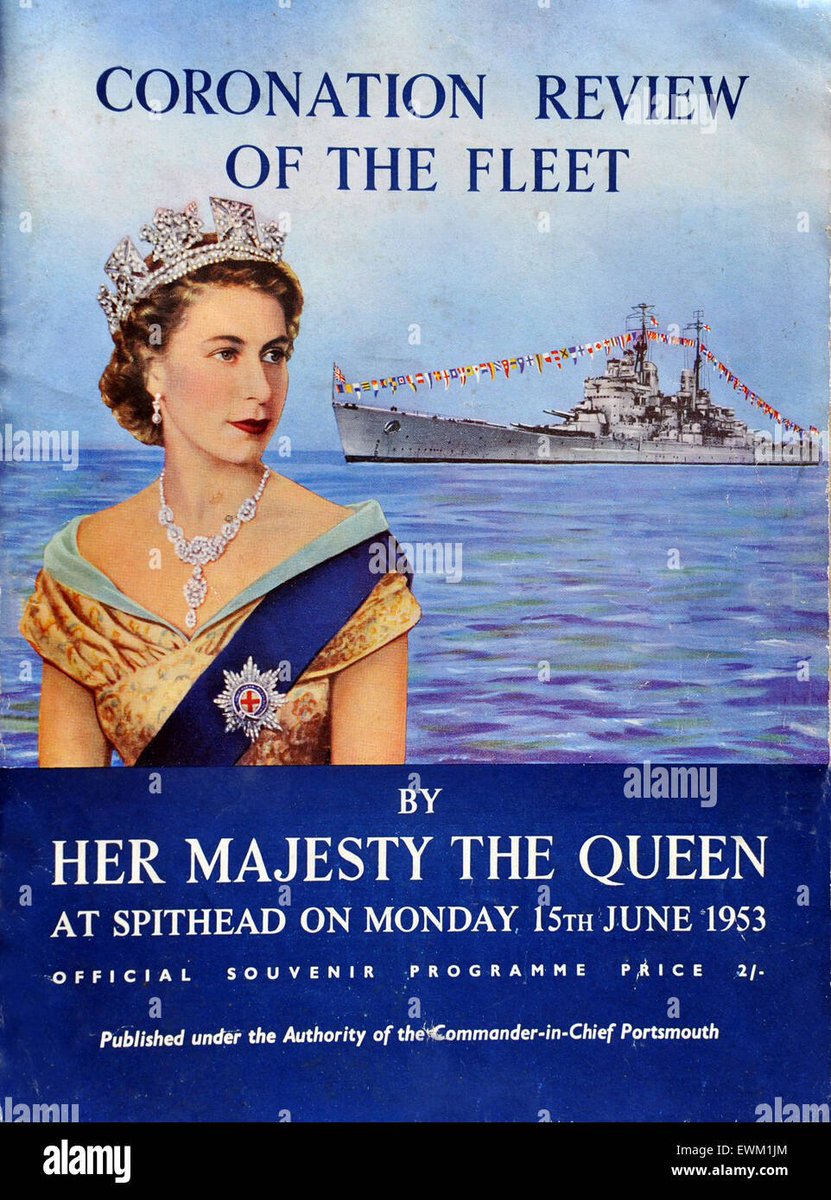 RSSGBristol's tweet image. In 1953 #OTD a large fleet of @RoyalNavy ships and ships from other Commonwealth nations assembled at Spithead to celebrate the #Coronation of HM Queen Elizabeth II was reviewed by Her Majesty 😊 ❤️