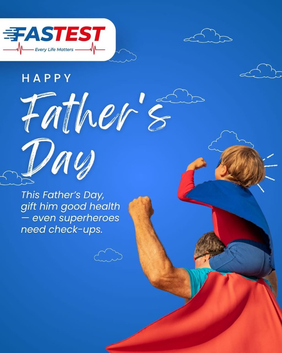 fastest_health's tweet photo. He held your hand at your first step — now hold his through his health journey.
Celebrate Father’s Day with a checkup that says ‘I care.’"
🩺 Book now — for the man who always showed up.
#FathersDay2025 #giftofhealth #healthfirst #daddeservesthebest #healthcheckup #preventivecare #FastestDiagnostics #ʙᴏᴏᴋɴᴏᴡ #becauseyoucare #celebratewithcare