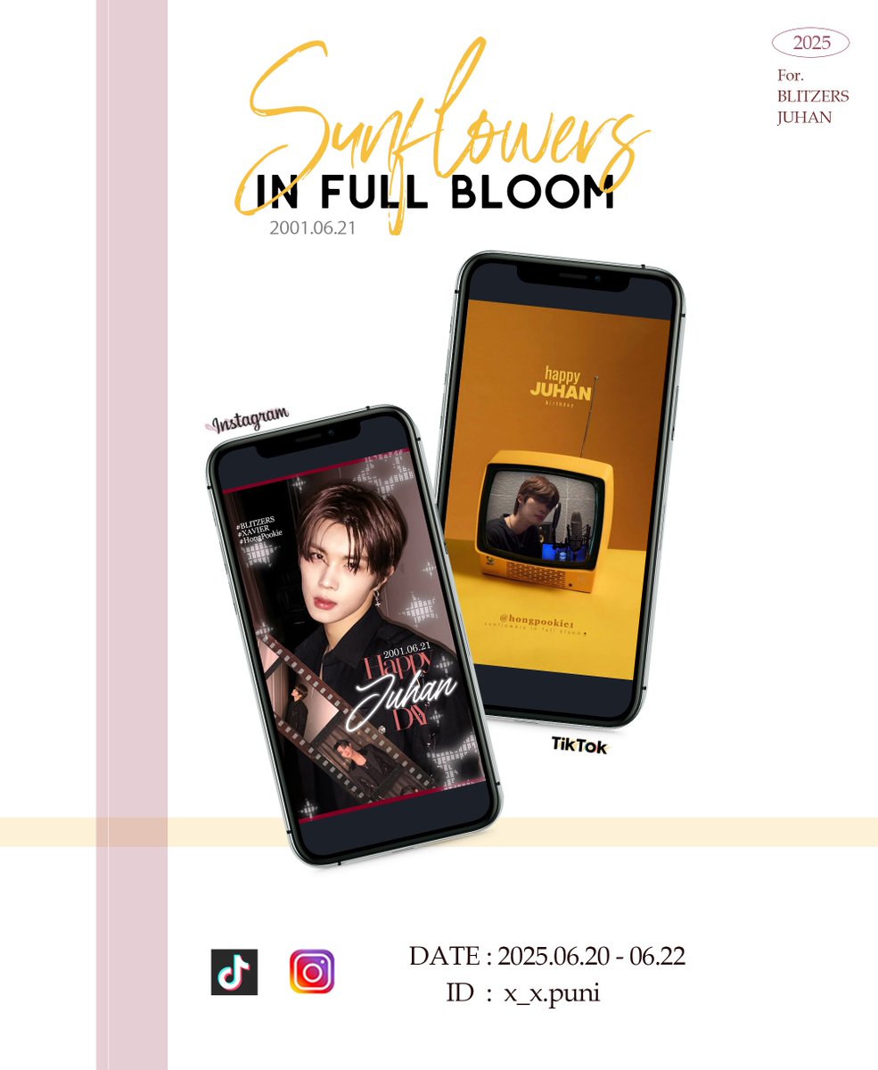 ◤𝟮𝟬𝟮𝟱 𝗝𝗨𝗛𝗔𝗡 𝗕𝗶𝗿𝘁𝗵𝗱𝗮𝘆 𝗘𝘃𝗲𝗻𝘁◢

(🌻)

𝕤𝕦𝕟𝕗𝕝𝕠𝕨𝕖𝕣𝕤 𝕚𝕟 𝕗𝕦𝕝𝕝 𝕓𝕝𝕠𝕠𝕞

❏ TikTok
❏ Instagram(story)

#블리처스 #BLITZERS #xavier 
#주한 #JUHAN #ジュハン