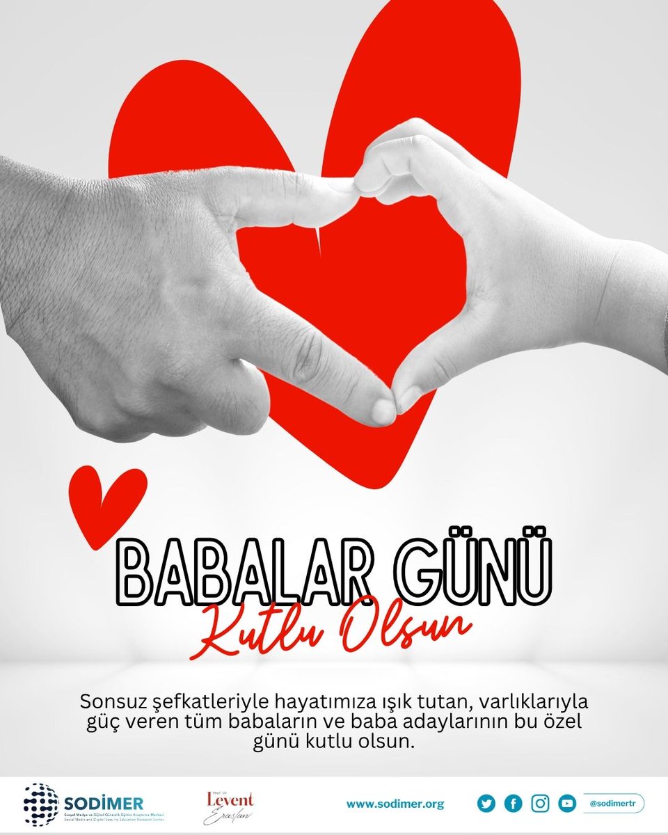 SODİMER (@sodimertr) on Twitter photo Babalarımızın ve baba adaylarının bu özel gününü kutlarız.
<a href="/drleventeraslan/">Prof.Dr.Levent Eraslan</a>
#sodimer
#BabalarGünü Babalarımızın ve baba adaylarının bu özel gününü kutlarız.
<a href="/drleventeraslan/">Prof.Dr.Levent Eraslan</a>
#sodimer
#BabalarGünü