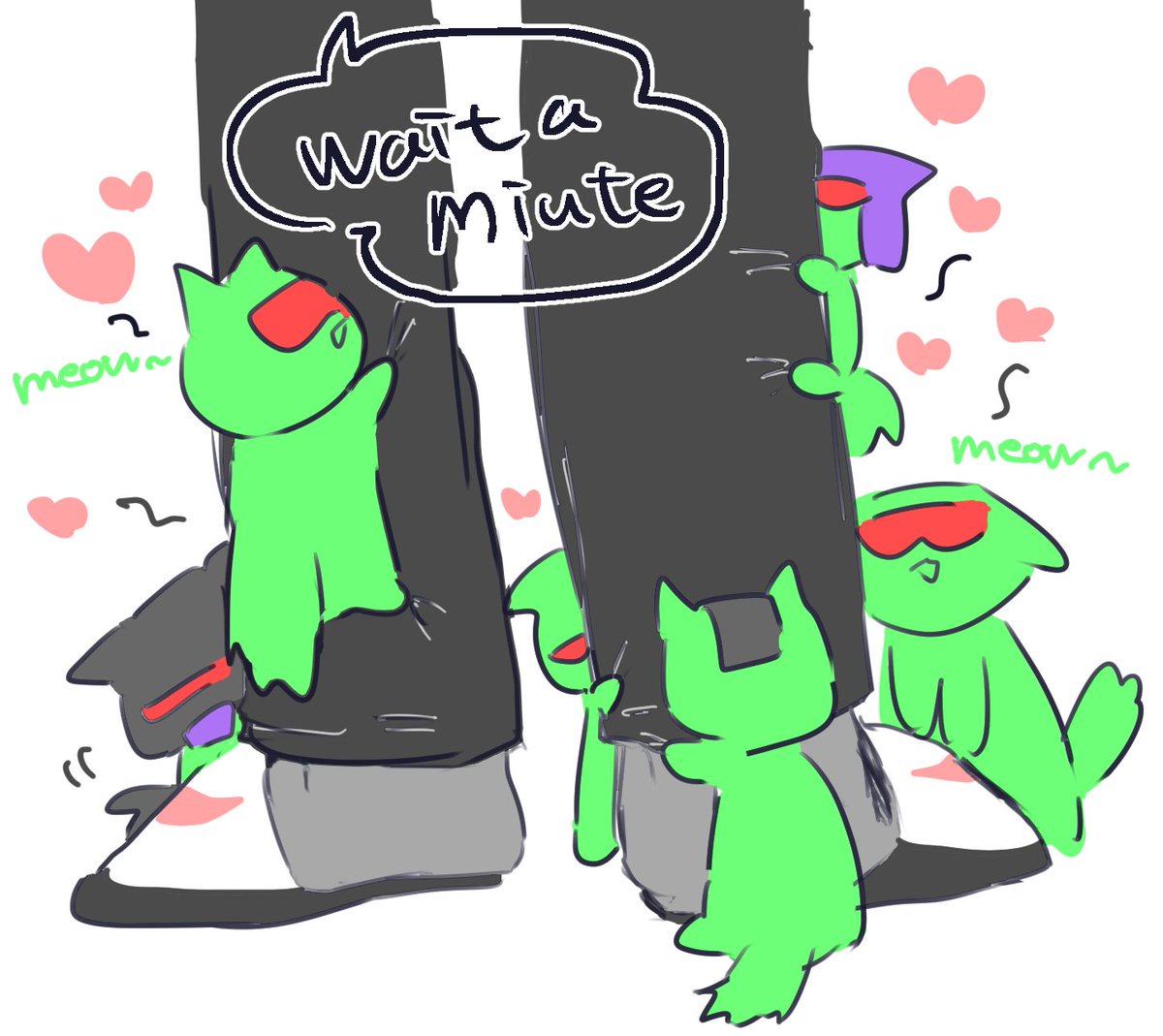 96o_o96's tweet image. 🐱🐱🐱🐱🐱🐱〜💚
 #constructiprowl