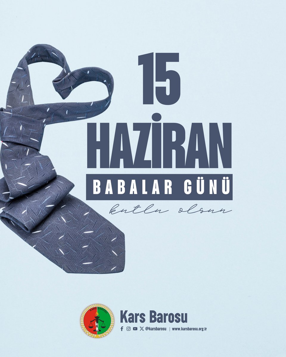 Kars Barosu (@karsbarosu) on Twitter photo 📌 Babalar Günü Kutlu Olsun
Adaletin izinden yürüyen, evlatlarına onurlu bir gelecek bırakmak için emek veren tüm babaların Babalar Günü’nü saygıyla kutluyoruz.
<a href="/KarsBarosu/">Kars Barosu</a> <a href="/NecatYagci/">Av.Necat YAĞCI</a> #BabalarGünü 📌 Babalar Günü Kutlu Olsun
Adaletin izinden yürüyen, evlatlarına onurlu bir gelecek bırakmak için emek veren tüm babaların Babalar Günü’nü saygıyla kutluyoruz.
<a href="/KarsBarosu/">Kars Barosu</a> <a href="/NecatYagci/">Av.Necat YAĞCI</a> #BabalarGünü