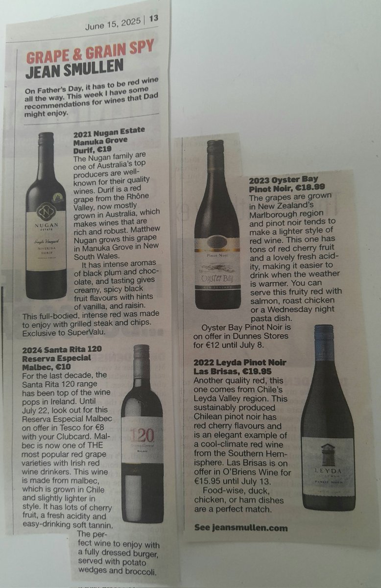In this week's Grape &amp; Grain Spy, 🍷 all the way for Father's Day❤️