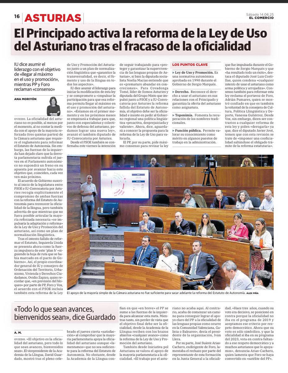 IU Asturias 🇵🇸 (@iuasturias) on Twitter photo El bloquéu de les dereches nun va torgar que l'usu, promoción y reconocencia de la llingua avance: nos próximos meses dende Convocatoria por Asturies vamos trabayar xuntu con especialistes y colectivos de defensa del asturianu pa llograr una nueva llei, diz <a href="/ovizapico/">Ovidio Zapico</a> #oficialidá El bloquéu de les dereches nun va torgar que l'usu, promoción y reconocencia de la llingua avance: nos próximos meses dende Convocatoria por Asturies vamos trabayar xuntu con especialistes y colectivos de defensa del asturianu pa llograr una nueva llei, diz <a href="/ovizapico/">Ovidio Zapico</a> #oficialidá