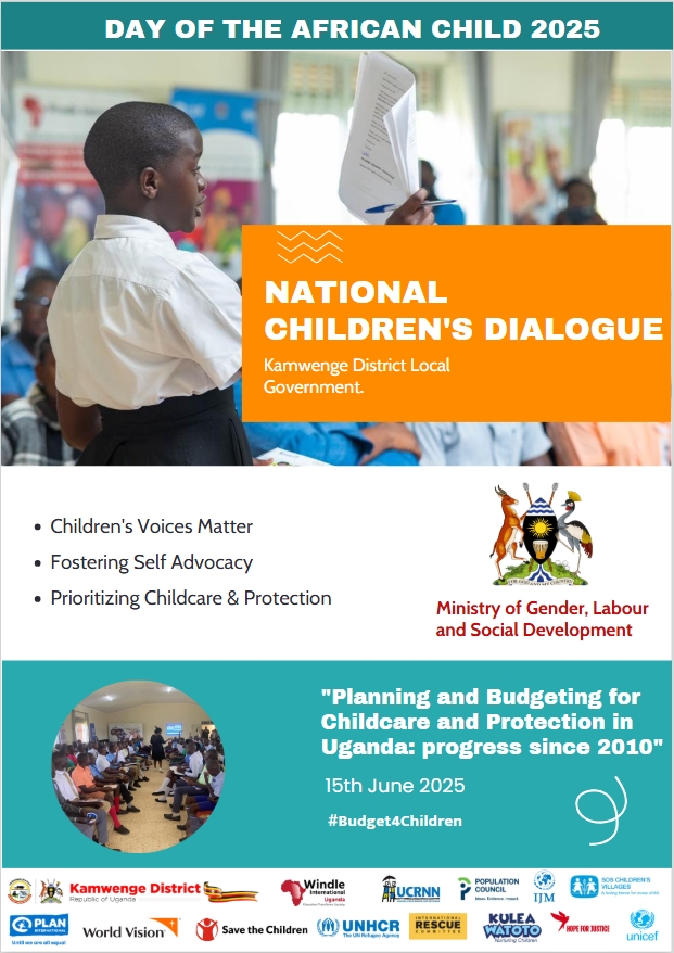 Sauti 116 Helpline, Uganda (@sauti116) on Twitter photo 📣 Children Speak, Uganda Listens 👧🏾🧒🏿 This Day of the African Child, we’re amplifying children’s voices in Kamwenge and beyond. The National Children's Dialogue is tomorrow.
📍 Kamwenge District
<a href="/UNICEFUganda/">UNICEF Uganda</a> <a href="/Mglsd_UG/">Ministry of Gender, Labour and Social Development</a> <a href="/ucrnn/">UCRNN</a> <a href="/PlanUganda/">Plan International Uganda</a> <a href="/Refugees/">UNHCR, the UN Refugee Agency</a> 📣 Children Speak, Uganda Listens 👧🏾🧒🏿 This Day of the African Child, we’re amplifying children’s voices in Kamwenge and beyond. The National Children's Dialogue is tomorrow.
📍 Kamwenge District
<a href="/UNICEFUganda/">UNICEF Uganda</a> <a href="/Mglsd_UG/">Ministry of Gender, Labour and Social Development</a> <a href="/ucrnn/">UCRNN</a> <a href="/PlanUganda/">Plan International Uganda</a> <a href="/Refugees/">UNHCR, the UN Refugee Agency</a>