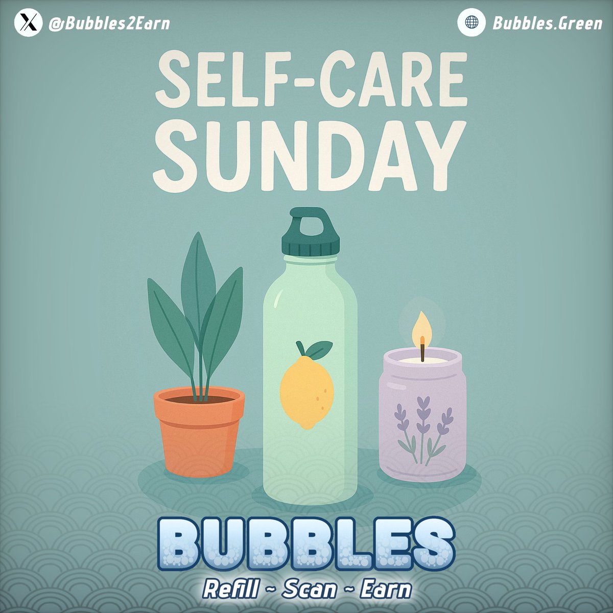 It’s Self-Care Sunday 💆‍♂️💧
Slow down. Breathe deep. Sip something refreshing.

With Bubbles dApp, every refill is a moment for you — and a win for the planet 🌍
Care for yourself, earn while you do it.