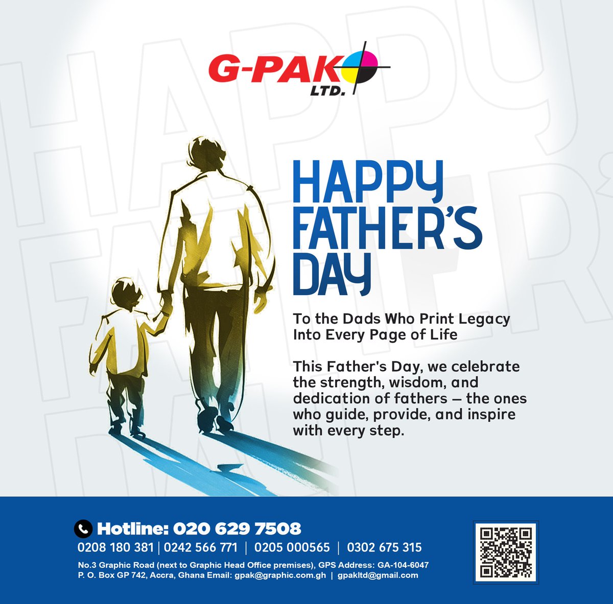 gpak_limited's tweet photo. To the dads who print legacy into every chapter of our lives โ Happy Fatherโs Day!
Today we honour your strength, love, and endless dedication. ๐
#FathersDay #GPak #FathersDayWishes #LegacyInPrint https://t.co/3zzDZ7Q3BQ
