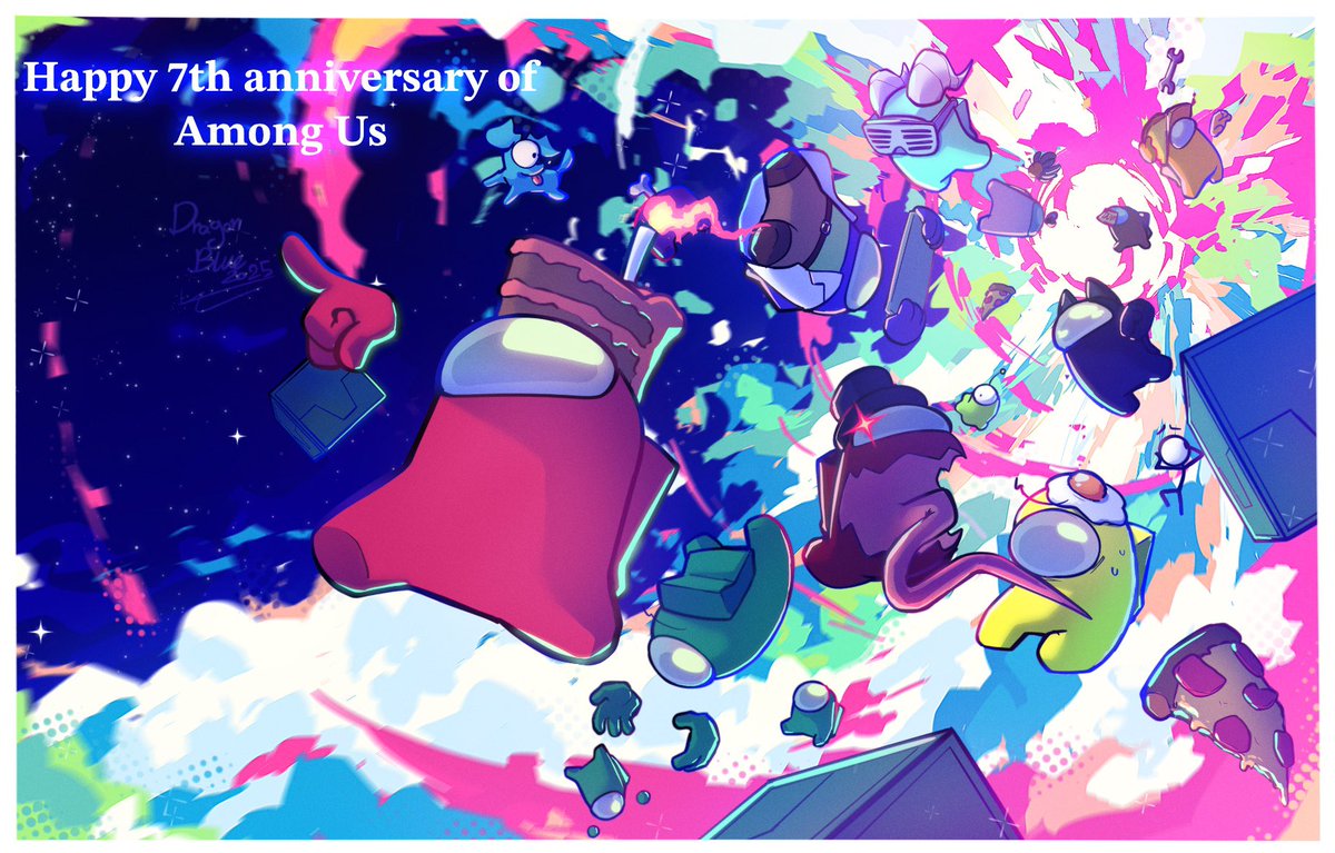 Yippee yippee yippee 

Happy 7th Anniversary of among us ✨🎇
#amongusOC #amongusfanart #AmongUs #amongusart
