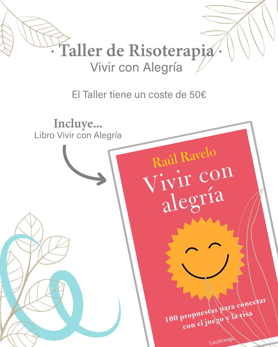 RaulRavelom's tweet photo. El 25 de Julio estaré en Tenerife dinamizando el taller Vivir con alegría, un encuentro para soltar el cuerpo, reír con ganas y reconectar contigo a través del juego y la risa.

Reserva de plazas por WhatsApp 📱 640 68 56 79

#vivirconalegría #inteligenciaemocional https://t.co/BhNtFBXGu4