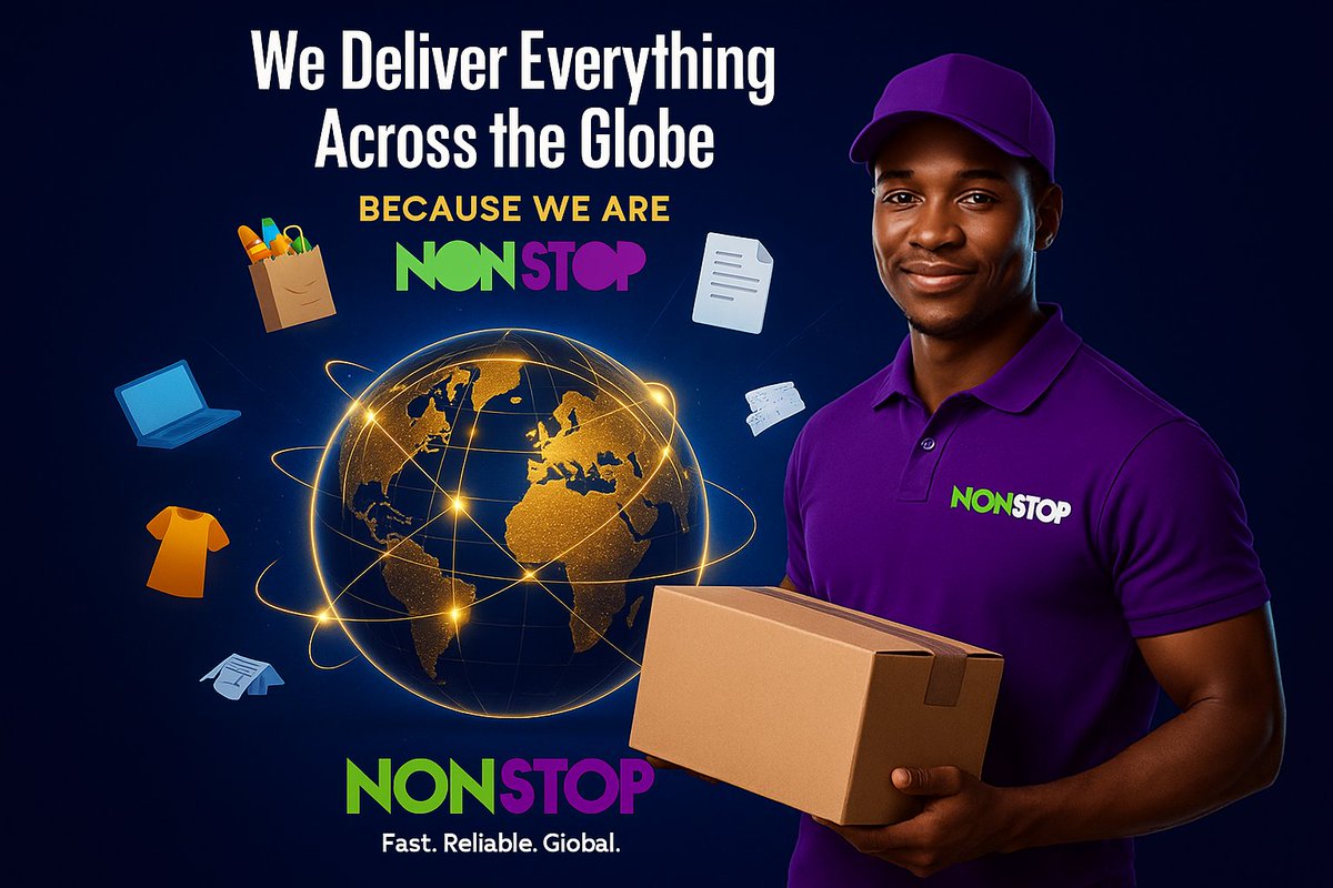 Nonstopcargo's tweet photo. We deliver everything, everywhere 🌐
📦 Groceries. Gadgets. Clothes. Documents.
Because We Are NONSTOP 💪
🔵 Fast. Reliable. Global.
#NonstopCourier #WeAreNonstop #GlobalLogistics https://t.co/IcGxHWOpeg