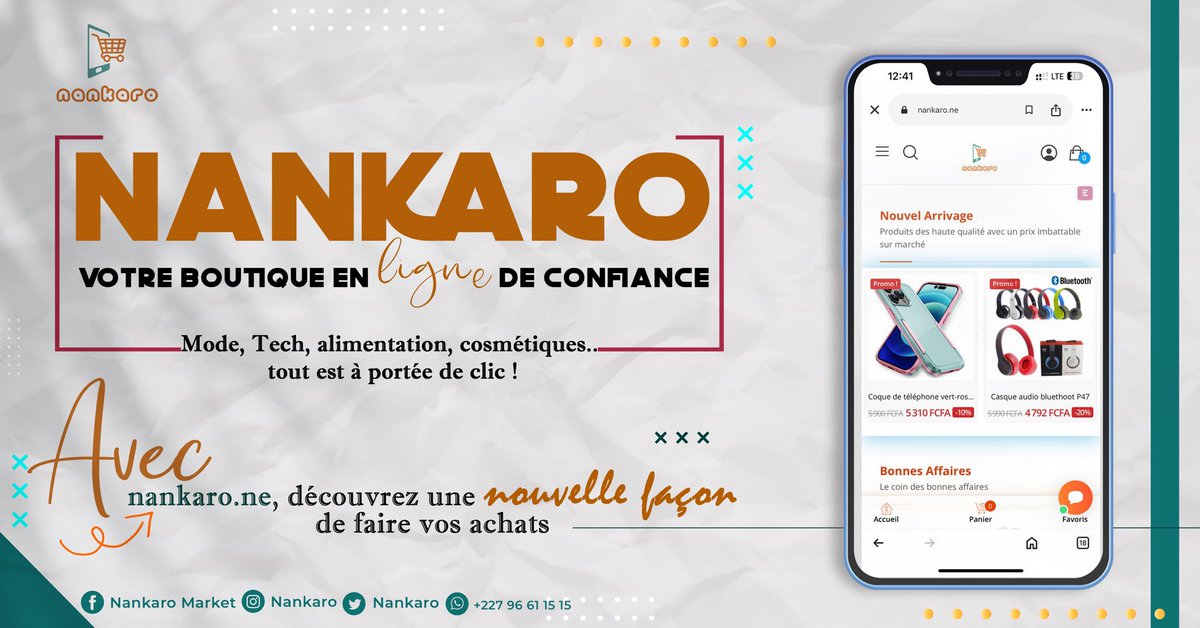 Tu cherches une boutique en ligne simple, pratique, proche de toi 
Nankaro est là, le site où tu trouves tout ce qu’il te faut, en quelques clics !

Dis-nous en commentaire : quels types de produits aimerais-tu voir sur Nankaro ? 👇

#DécouvreNankaro #ShoppingLocal