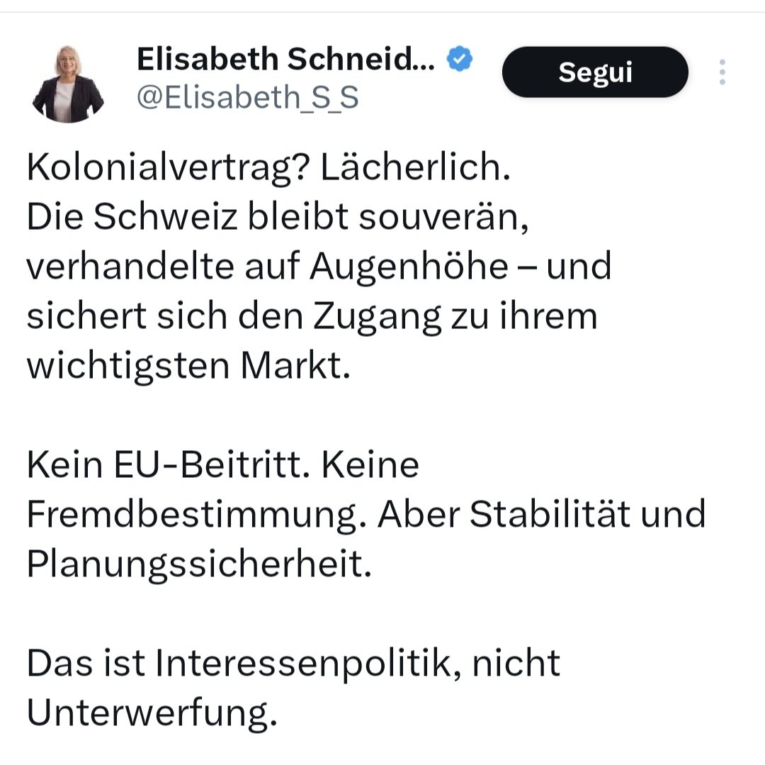 Sara 🇨🇭 (@sarq14850) on Twitter photo Da die Dame mich blockiert hat (Meinungsfreiheit?), kopiere, füge ein und kommentiere. Frau <a href="/Elisabeth_S_S/">Elisabeth Schneider-Schneiter</a>, Sie lügen wissentlich. Ich will Ihnen etwas verraten, liebe Frau: Wir (das Volk) sind keine Idioten. Denken Sie daran, wenn wir zur Wahl gerufen werden. Noch eine letzte Da die Dame mich blockiert hat (Meinungsfreiheit?), kopiere, füge ein und kommentiere. Frau <a href="/Elisabeth_S_S/">Elisabeth Schneider-Schneiter</a>, Sie lügen wissentlich. Ich will Ihnen etwas verraten, liebe Frau: Wir (das Volk) sind keine Idioten. Denken Sie daran, wenn wir zur Wahl gerufen werden. Noch eine letzte