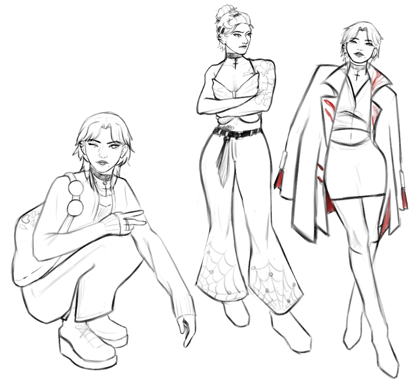 chaoslevel's tweet photo. also really miss drawing outfits.... just wanna draw my mc all the time waaaahfkljh https://t.co/MS0xv8qDpn