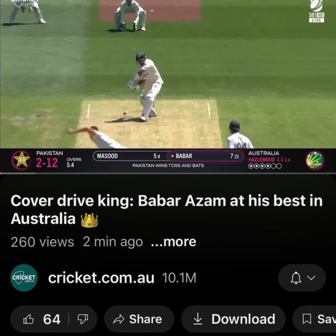 King Babar Azam Nation (@babarnation56) on Twitter photo Saaaar Cricket Australia is Paid PR of King <a href="/babarazam258/">Babar Azam</a> 👑
Cricket Australia posted video of Babar Azam Calling him Cover drive king 😎
#BabarAzam𓃵 #BabarAzam Saaaar Cricket Australia is Paid PR of King <a href="/babarazam258/">Babar Azam</a> 👑
Cricket Australia posted video of Babar Azam Calling him Cover drive king 😎
#BabarAzam𓃵 #BabarAzam