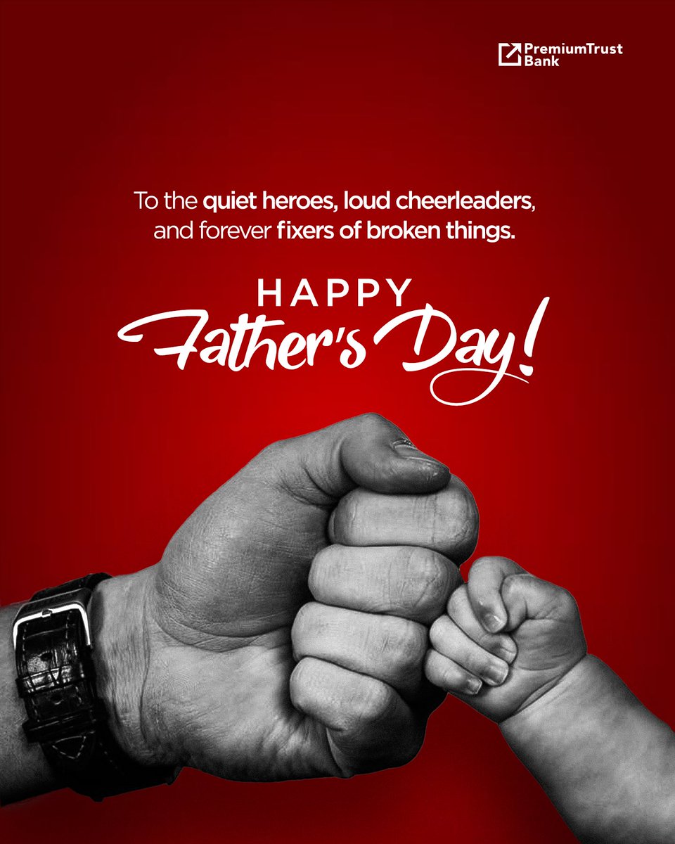 To every father and father figure building legacies, and guiding with love, we honour your strength and sacrifice.

Happy Father’s Day from all of us at PremiumTrust Bank. 

#premiumtrustbank #togetherforgrowth