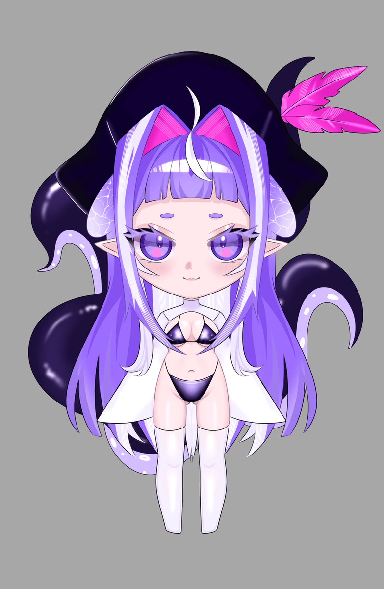 I made a chibi sketch of my model, now I think I want to make more than just a sketch ( ˶ˆᗜˆ˵ )

#chibicommission #Live2dCommissions #Vtubemodel