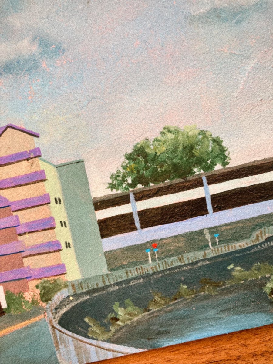 変わらない風景．
 #萱島風景画展　#wip