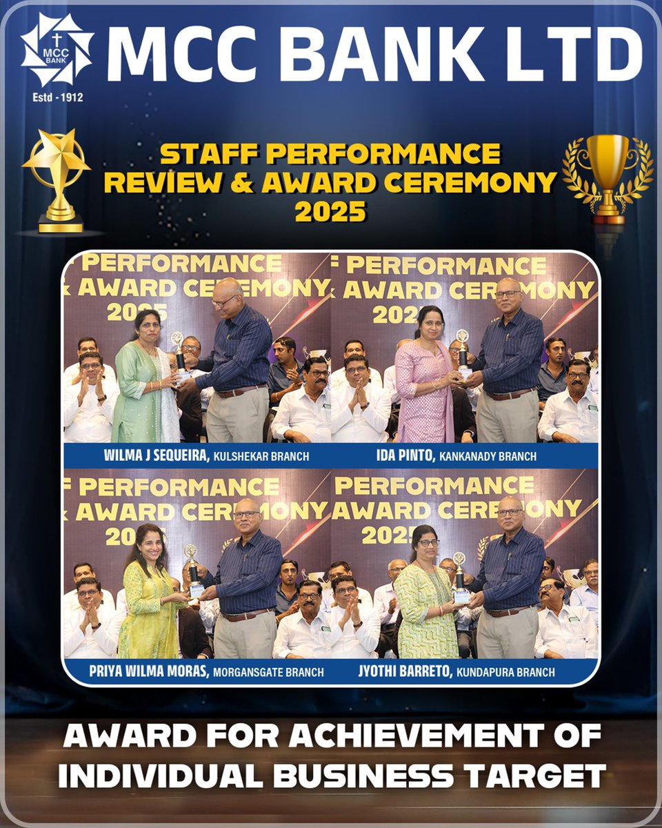 MCCBankLtd's tweet photo. The Annual Performance Review for the Financial Year 2024–25 of MCC Bank Ltd. was held on 14th June 2025 at the P.F.X. Saldanha Memorial Auditorium, Administrative Office, MCC Bank, Mangaluru.

https://t.co/J2ZJxR1shs. 

 https://t.co/m6dxRAkznF.
 https://t.co/FZwLNoYkOR https://t.co/hxFDT7BreZ