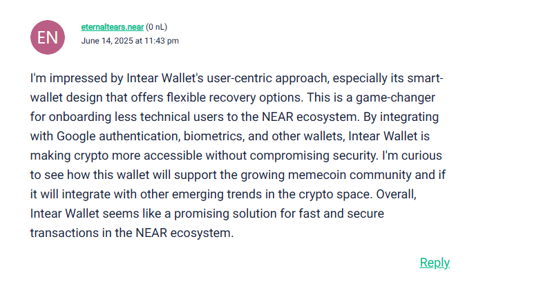 dailongly's tweet photo. Just tried Intear Wallet and wow – creating an account &amp; subaccount was a breeze. Now I’m learning with @LearnNEAR. Normies, this is for you! https://t.co/I0OsuYhaHz