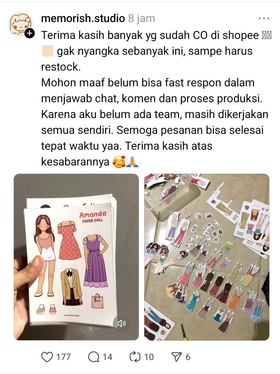 rendyanthon's tweet photo. Nah kan mulai trend lagi boneka BP (paper doll). 

Keluarin karakter jumbo mas @Adriandhy @VisinemaID ✌️

Yang mau beli buat anaknya bisa ke thread kakaknya https://t.co/vrtS2S39My