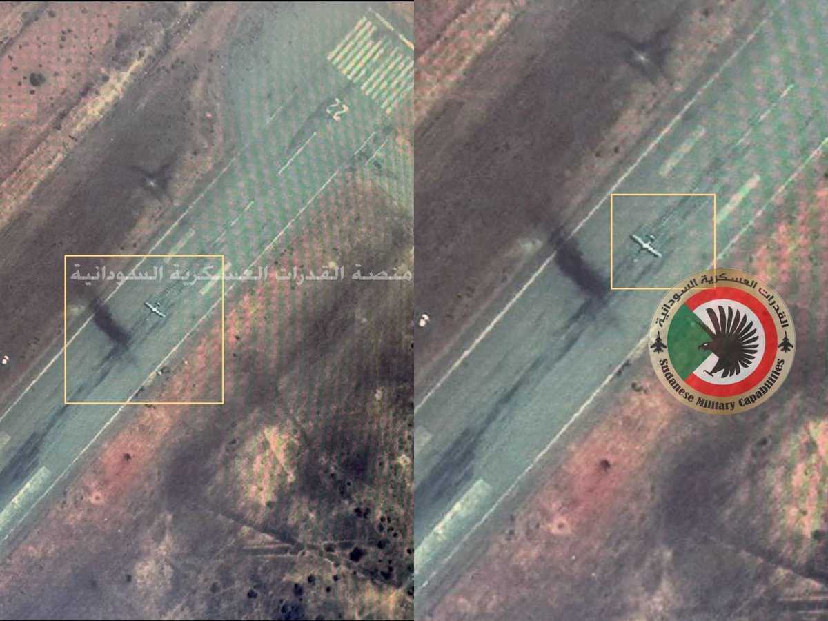 بيان صادر عن منصة القدرات العسكرية السودانية بشأن تعطيل تحليق طائرة CH-95 فيوهنغ أخرى بمطار "نيالا" :

ـ لازالت تتابع منصة القدرات العسكرية السودانية نتائج الضربات الجوية التي نُفّذت مؤخراً تجاه الأهداف الحيوية داخل ومحيط مطار نيالا وتؤكد كذلك المنصة للرأي المحلي والعالمي بعد