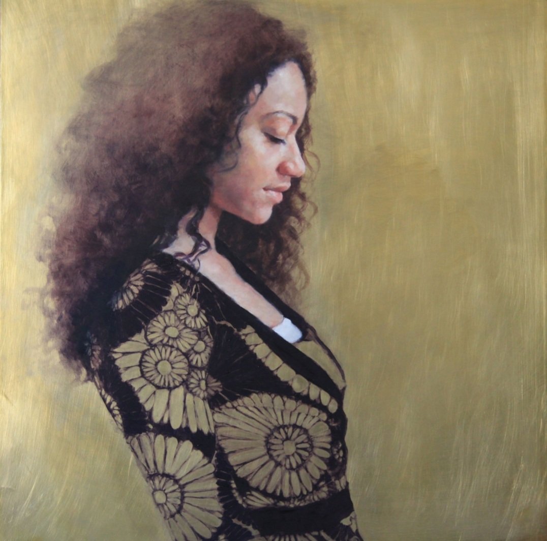 #oldfavorite
"Vintage" Oil on Brass 50x50cm 
#painting #portrait #metal