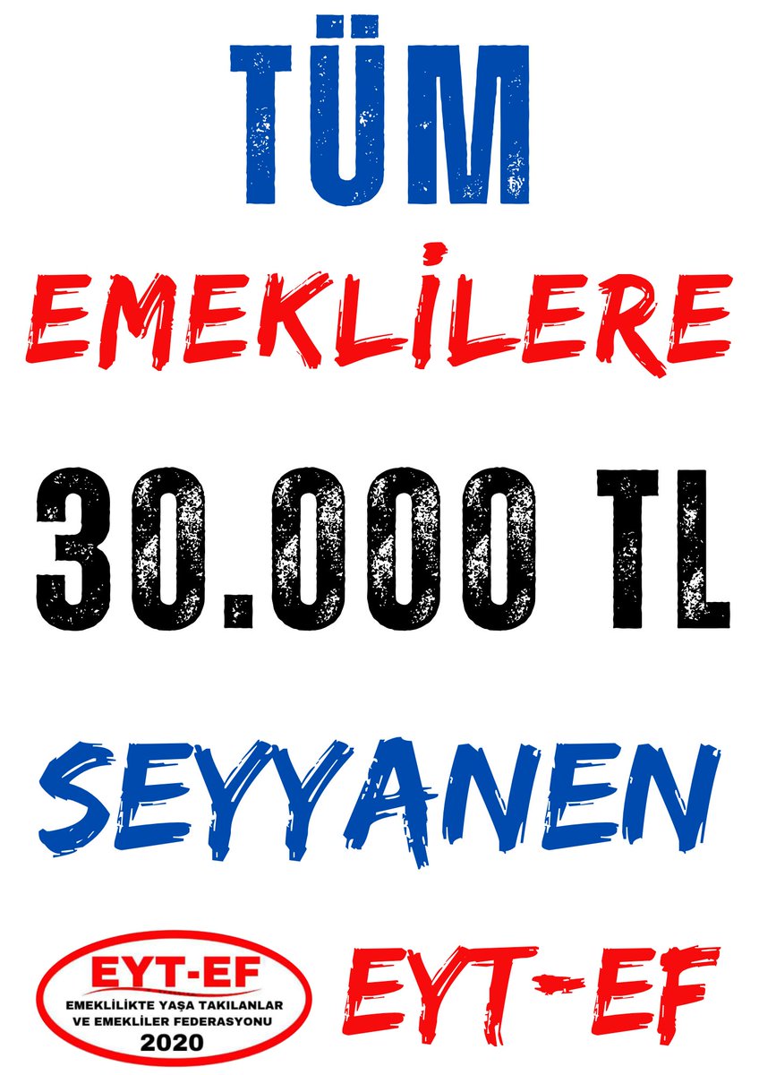 TÜM EMEKLİLERE 
30.000 TL SEYYANEN‼️

#EmekliAçSEYYANENilaç
#5000KısmiYasalaşmalı
<a href="/eczozgurozel/">Özgür Özel</a> <a href="/herkesicinCHP/">CHP 🇹🇷</a>
<a href="/_cevdetyilmaz/">Cevdet Yılmaz</a> <a href="/isikhanvedat/">Prof. Dr. Vedat Işıkhan</a> <a href="/memetsimsek/">Mehmet Simsek</a>
Savan Günay Demir Kubbe 
Kahraman Gazilerimizin Hipersonik 
Hain Nükleer Hayfa Bayburt Kanserin Berna #BabalarGünü 
NATO Kemal