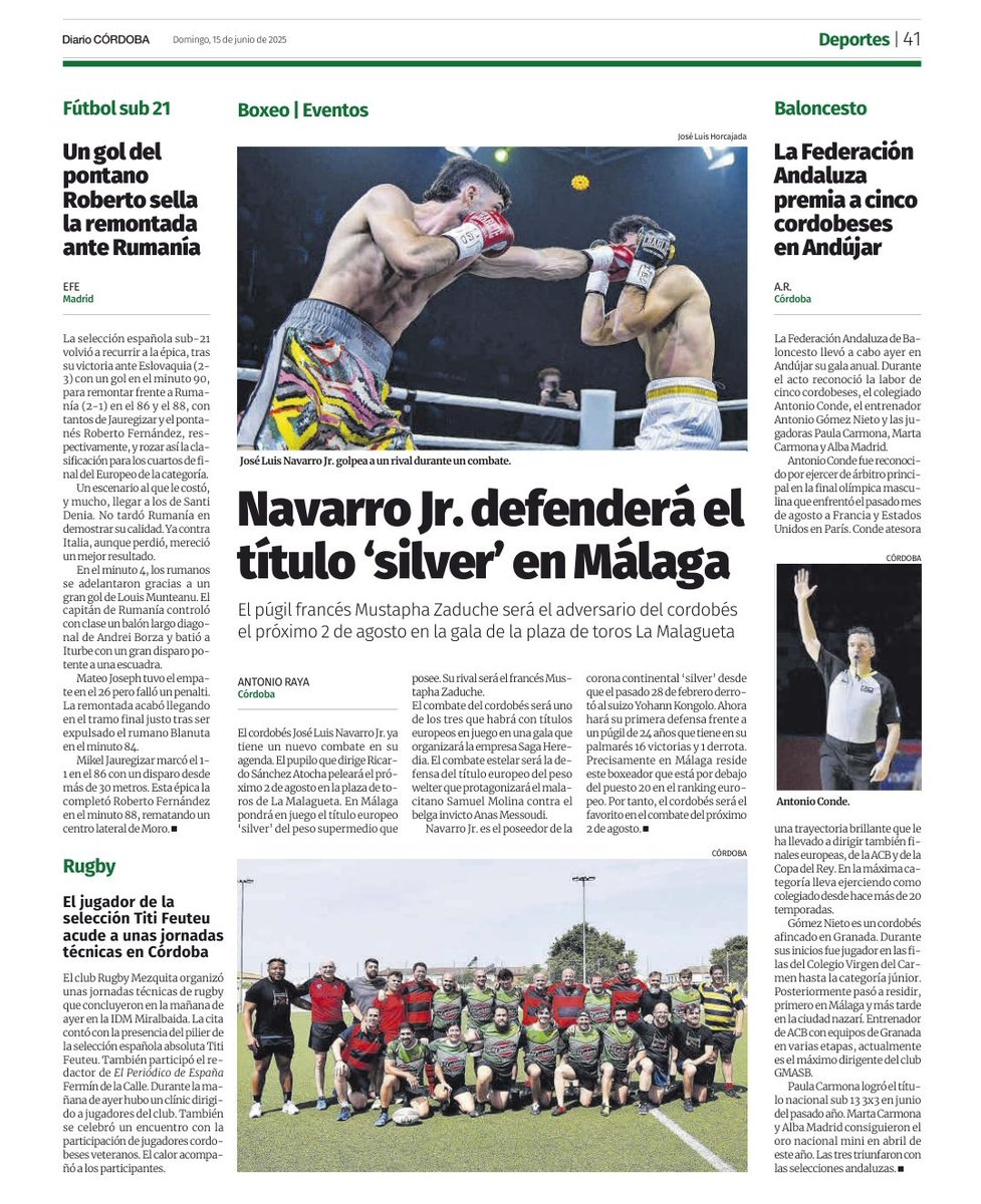 Muchas gracias a <a href="/CorDeportes/">CÓRDOBA Deportes</a> y a <a href="/antoniorayacarm/">Antonio Raya Carmona</a> por dar visibilidad en sus páginas a las jornadas de rugby e integración de <a href="/fundacionEMET/">Fundación EMET</a> de este fin de semana con <a href="/Thierryfuteu/">Thierry futeu</a> y Javier de Juan