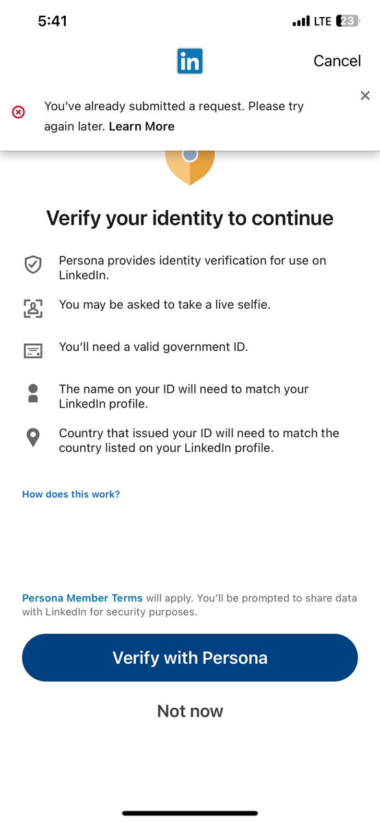 Kbantyn's tweet photo. Hi LinkedIn Support
I'm having trouble accessing my account. When I try to log in, I'm unable to get in. Can you please help me resolve this issue and regain access to my account?
Thank you for your assistance.
Best regards. #linkedin @LinkedIn @LinkedInHelp https://t.co/XwwzmFCYJm