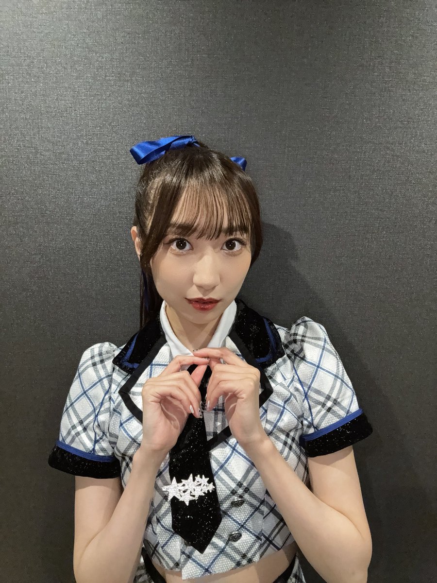 ic_maho's tweet image. 青リボンポニテ💙🎀
