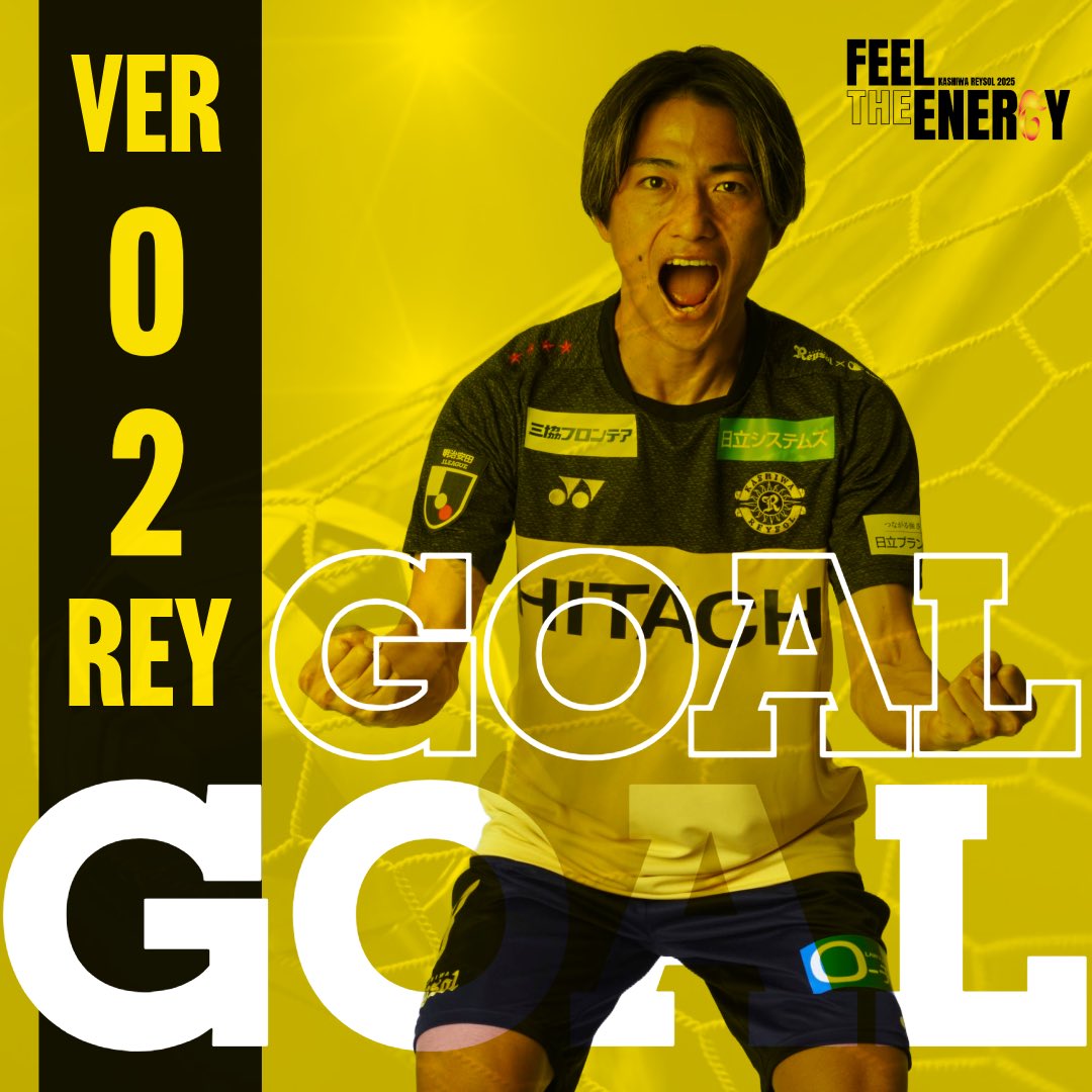 REYSOL_Official's tweet photo. 🌈GOOOOOOAL🌈
東京V 0-2柏
前半45＋1分

前半終了間際のこの時間に、小泉の大きな追加点！！

📱試合速報はこちらから
https://t.co/mLQZ9ilTlM…
📺LIVE中継はDAZN
https://t.co/UrQPzI2sxf…

#柏レイソル #NoREYSOLNoLIFE #FeelTheENERGY https://t.co/Qs92I2pnks