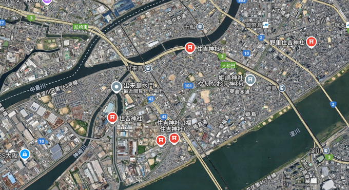 すごいな。西淀川区だけで住吉神社が5社もあるんか 
