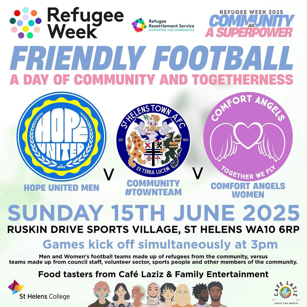 CllrMichaelHaw's tweet photo. Looking forward to playing footy for @sthelenstownfc again down at @ruskinsthelens for #RefugeeWeek. ๐ค https://t.co/ukjrJen7NL
