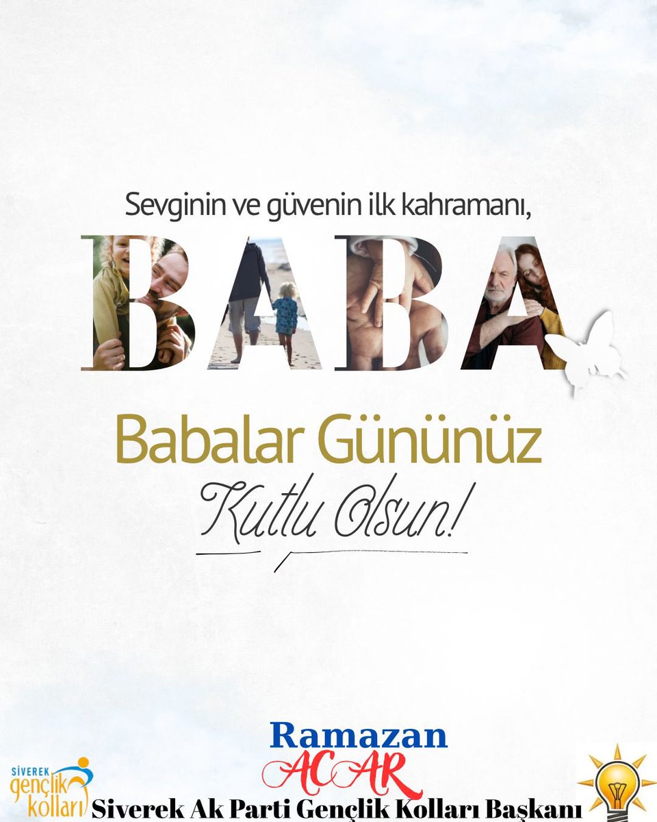 Hayatımıza güven, sevgi ve fedakârlıkla yön veren; varlığıyla güç bulduğumuz, en zor anlarımızda bile arkamızda dağ gibi duran kıymetli babalarımızın Babalar Günü’nü en içten dileklerimle kutluyorum.