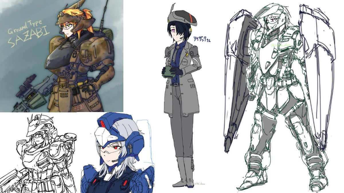 Sizimi_draw's tweet image. ポートフォリオを兼ねた自己紹介です。
主にミリタリチックな地上重MSを描いてます。近藤先生の作品に強く影響を受けています。
3年前から同人活動を始めて毎年冬コミで描いた絵のまとめ本を頒布しています。
今年一月からMS擬人化も始めました。
一次創作も描きます。
よろしくお願い致します。