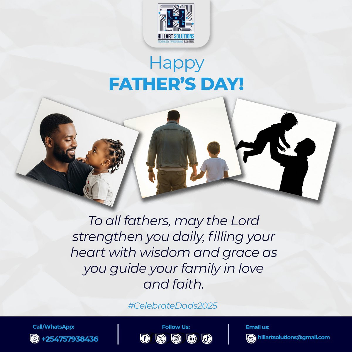 hillartsolution's tweet photo. To all fathers, may the Lord strengthen you daily, filling your heart with wisdom and grace as you guide your family in love and faith.

#FathersDay #FathersDaySpecial #FathersDayGifts #fatherslove #hillartsolutions https://t.co/qVQuxOlFpn