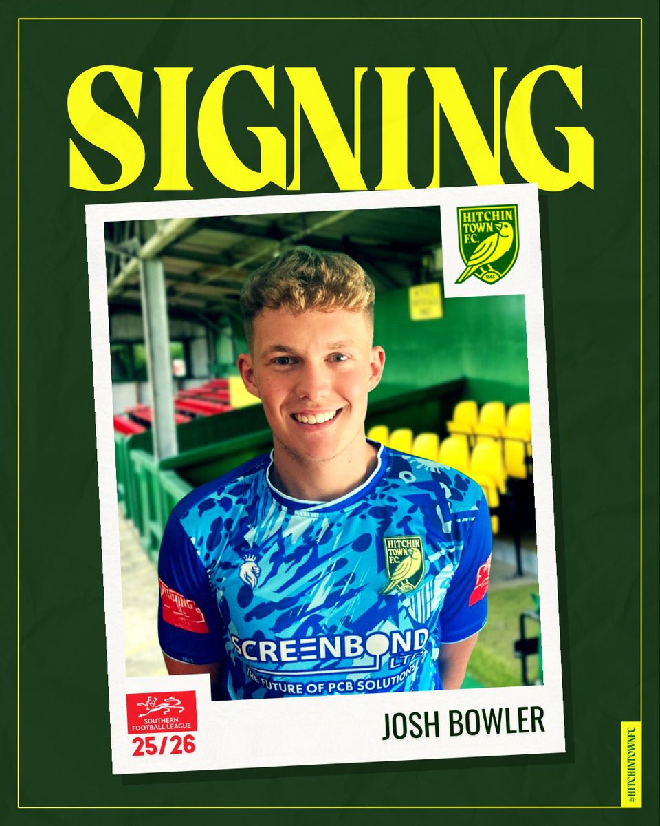 Hitchin Town FC (@hitchintownfc) on Twitter photo ✍️| JOSH BOWLER
Your new number 1! Goalkeeper <a href="/JoshBowler01/">Josh Bowler</a> joins from Kings Langley.
Josh spent most of last season at Berko before an injury saw him sidelined. He then saw out the last few weeks of the season at Kings Langley.
Welcome to Top Field Josh 🧤 ✍️| JOSH BOWLER
Your new number 1! Goalkeeper <a href="/JoshBowler01/">Josh Bowler</a> joins from Kings Langley.
Josh spent most of last season at Berko before an injury saw him sidelined. He then saw out the last few weeks of the season at Kings Langley.
Welcome to Top Field Josh 🧤