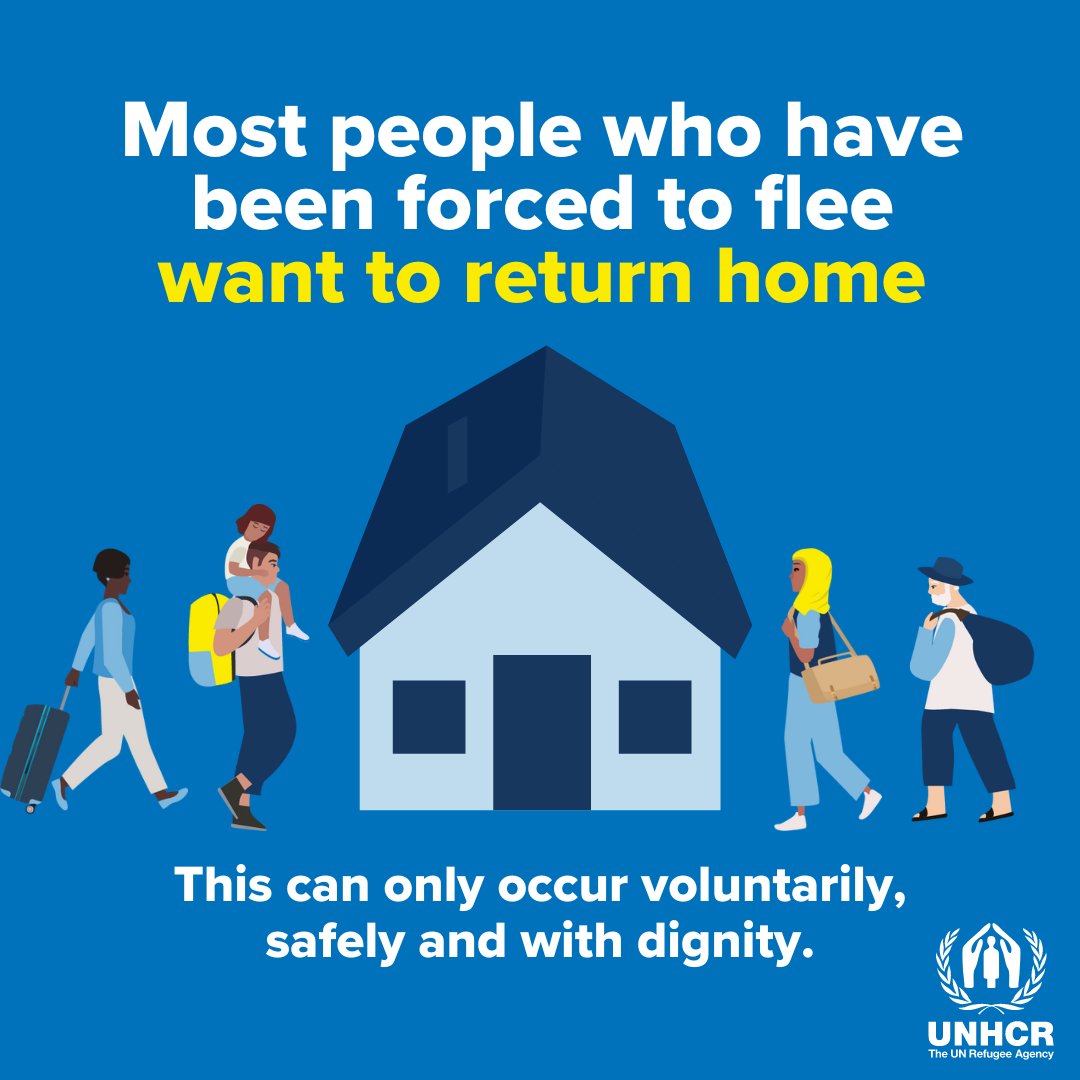 Most refugees want to return to their countries, but home is often out of reach due to ongoing insecurity and lack of opportunities.

Find out more: bit.ly/4b0avLo 

#GlobalTrends